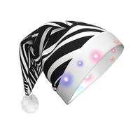 WBQLSL Black and white geometric lines Printed LED Light-Up Party Hat, Suitable for Adults and Children, Christmas Party Props