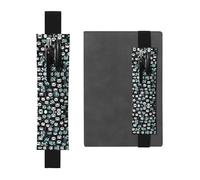 WBQLSL Black and White Panda face Pattern Elastic Band Pen Bag Suitable for Girls' Birthday Gifts/Teacher's Day/Graduation Season Intimate Stationery Gift Box