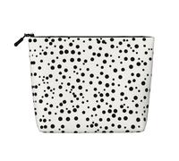 WBQLSL Black And White Polka Dot Patterned travel cosmetic bag, multifunctional storage bag, specially designed for daily necessities storage,