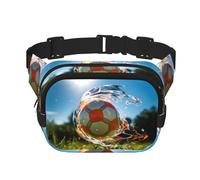 WBQLSL Blitzkrieg Football Patterned Stylish Waist Bag, Lightweight Travel Sports Bag, Waterproof and wear-Resistant