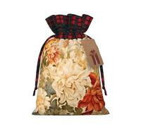 WBQLSL Blooming flower Printed Flower Pocket 8.3x11.8 Inch Holiday Party Decoration Gift Bag Candy Snack Storage Bag