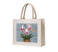 WBQLSL Blooming Orchids Patterned Beach Tote | Perfect for the Beach, Picnics, Travel, and Poolside Leisure