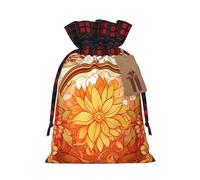 WBQLSL Blooming Sunflower Printed Flower Pocket 8.3x11.8 Inch Holiday Party Decoration Gift Bag Candy Snack Storage Bag