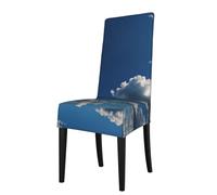 WBQLSL Blue sky Japanese Party chair covers stretch dining chair covers for dinners meetings and celebrations