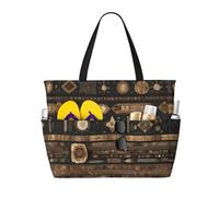WBQLSL Bohemian style Pattern beach travel bag for gym/swimming pool/supermarket shopping/short trip