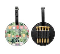 WBQLSL Bonsai Plant Fashionable Printed Golf tee Storage Bag - Lightweight Design for Quick tee Storage