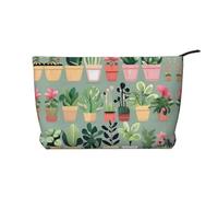 WBQLSL Bonsai plant Printed corduroy cosmetic bag - travel essential cosmetic storage bag