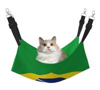 WBQLSL Brazilian Flag Large Printed cat cage Hanging Hammock - Suitable for Cats, Ferrets, Puppies, Rabbits, Small Animals