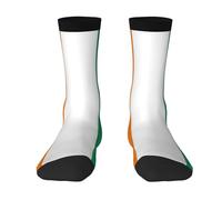 WBQLSL Breathable Running Training Socks - Flag of Cote d'Ivoire Printed Mid-Calf Stretch Socks Suitable for Running and Daily Workouts