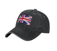WBQLSL British Flag Black Casual Baseball Cap, Quick-Drying Breathable Golf Cap, Sun Visor
