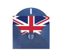 WBQLSL British flag Blue Pattern Cards - Perfect for Valentine's Day and anniversaries, expressing love and blessings