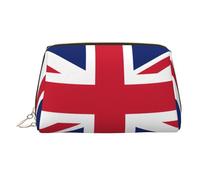WBQLSL British Flag Leather Makeup Bag Cosmetic Storage Bag Suitable for Carrying Cosmetics with You