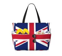 WBQLSL British flag Pattern beach travel bag for gym/swimming pool/supermarket shopping/short trip