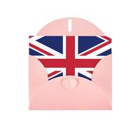 WBQLSL British flag Pink Pattern Cards - Perfect for Valentine's Day and anniversaries, expressing love and blessings