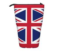 WBQLSL British Flag Printed Retractable Pencil case, Perfect for Makeup, Stationery, or a Coin Purse.
