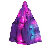 WBQLSL Broken Ground Printed Halloween cape, masquerade hooded cape, suitable for theme parties