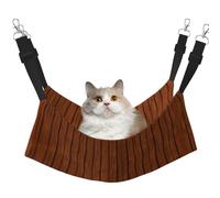 WBQLSL Brown Wood Pattern Medium Printed cat cage Hanging Hammock - Suitable for Cats, Ferrets, Puppies, Rabbits, Small Animals