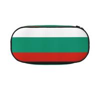 WBQLSL Bulgarian Flag Large capacity pencil bag, multi-layer partition stationery storage bag - unisex learning office supplies