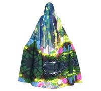 WBQLSL Bunch of cuties. Halloween cape masquerade hooded cape rave party costume (length 147 cm/hood height 38 cm)