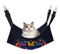 WBQLSL Butterflies Form a Circle Large Pattern pet Hammock - Sleeping Hammock for Cats, Ferrets, Puppies, Rabbits, Small Animals