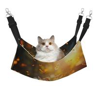 WBQLSL Butterfly in The Flower Large Pattern pet Hammock - Sleeping Hammock for Cats, Ferrets, Puppies, Rabbits, Small Animals