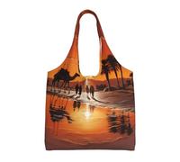WBQLSL Camels in the evening sun Shoulder bag - convenient to carry, suitable for shopping, work and study