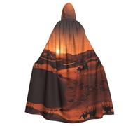 WBQLSL Cameron Halloween cape masquerade hooded cape rave party costume (length 147 cm/hood height 38 cm)
