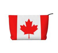 WBQLSL Canadian flag Pattern cosmetic bag - lightweight and compact zipper closure clutch, daily cosmetic storage bag
