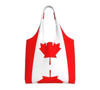WBQLSL Canadian flag Printed canvas bag-suitable for shopping bags, fashionable women's bags