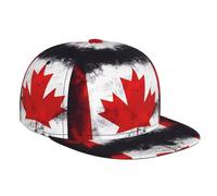 WBQLSL Canadian flagPrinted Stylish Baseball Cap, Travel Sun hat, Suitable for Cycling andoutdoor Activities Black