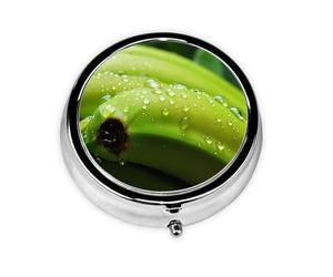 WBQLSL canna or Indian shot Mini medicine box with three compartments, small round medicine box, portable