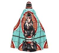 WBQLSL Carnival fashion cape, Halloween hooded cape, unisex, carnival, theme party and masquerade The silent monkey pattern