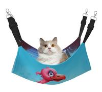 WBQLSL Cartoon Flamingo Medium Pattern pet Hammock - Sleeping Hammock for Cats, Ferrets, Puppies, Rabbits, Small Animals
