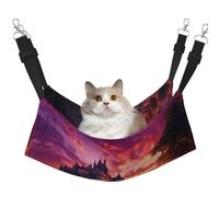 WBQLSL Castle at Sunset Large Pattern pet Hammock - Sleeping Hammock for Cats, Ferrets, Puppies, Rabbits, Small Animals