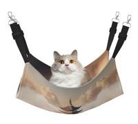 WBQLSL Castles in Spain Large Pattern pet Hammock - Sleeping Hammock for Cats, Ferrets, Puppies, Rabbits, Small Animals