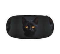 WBQLSL cat head cartoon Printed stationery storage bag - multi-grid layered pencil case portable student pencil bag