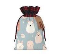WBQLSL Cats of All Kinds Printed Flower Pocket 8.3x11.8 Inch Holiday Party Decoration Gift Bag Candy Snack Storage Bag
