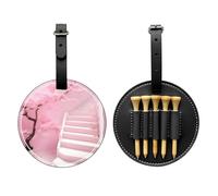 WBQLSL Cherry Blossom White Staircase Fashionable Printed Golf tee Storage Bag - Lightweight Design for Quick tee Storage