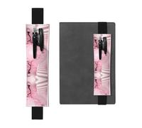 WBQLSL Cherry Blossom White Staircase Pattern Elastic Band Pen Bag Suitable for Girls' Birthday Gifts/Teacher's Day/Graduation Season Intimate Stationery Gift Box