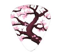 WBQLSL Cherry Blossoms Tree Guitar Picks - (Thin/Medium/Thick) Suitable for all types of string instruments,