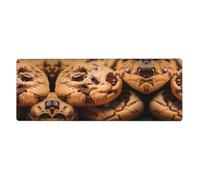 WBQLSL Chocolate chip Cookie Printing Edged Mouse pad Suitable for use in Offices Libraries and Homes (30 cm Ã- 80 cm)