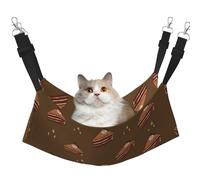 WBQLSL Chocolate Squares Cake Large Printed pet Hammock - Sleeping Hammock for Cats, Ferrets, Puppies, Rabbits, Small Animals