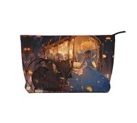 WBQLSL Cinderella Printed corduroy cosmetic bag - travel essential cosmetic storage bag