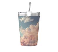 WBQLSL Clouds Insulated Straw Cup Ideal for Gym use or Carrying on The go