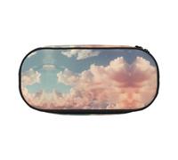 WBQLSL clouds Large capacity pencil bag, multi-layer partition stationery storage bag - unisex learning office supplies