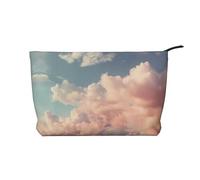 WBQLSL clouds Printed corduroy cosmetic bag - travel essential cosmetic storage bag