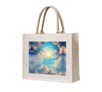 WBQLSL Cloudy Sky Patterned Beach Tote | Perfect for the Beach, Picnics, Travel, and Poolside Leisure