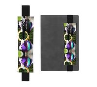 WBQLSL Colorful Cow's Head Pattern Elastic Band Pen Bag Suitable for Girls' Birthday Gifts/Teacher's Day/Graduation Season Intimate Stationery Gift Box