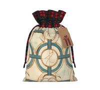 WBQLSL continuous circular pattern Printed Flower Pocket 8.3x11.8 Inch Holiday Party Decoration Gift Bag Candy Snack Storage Bag