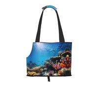 WBQLSL coral reef Patterned Pet Travel Bag - Small Pet Shoulder Bag for Cars and People
